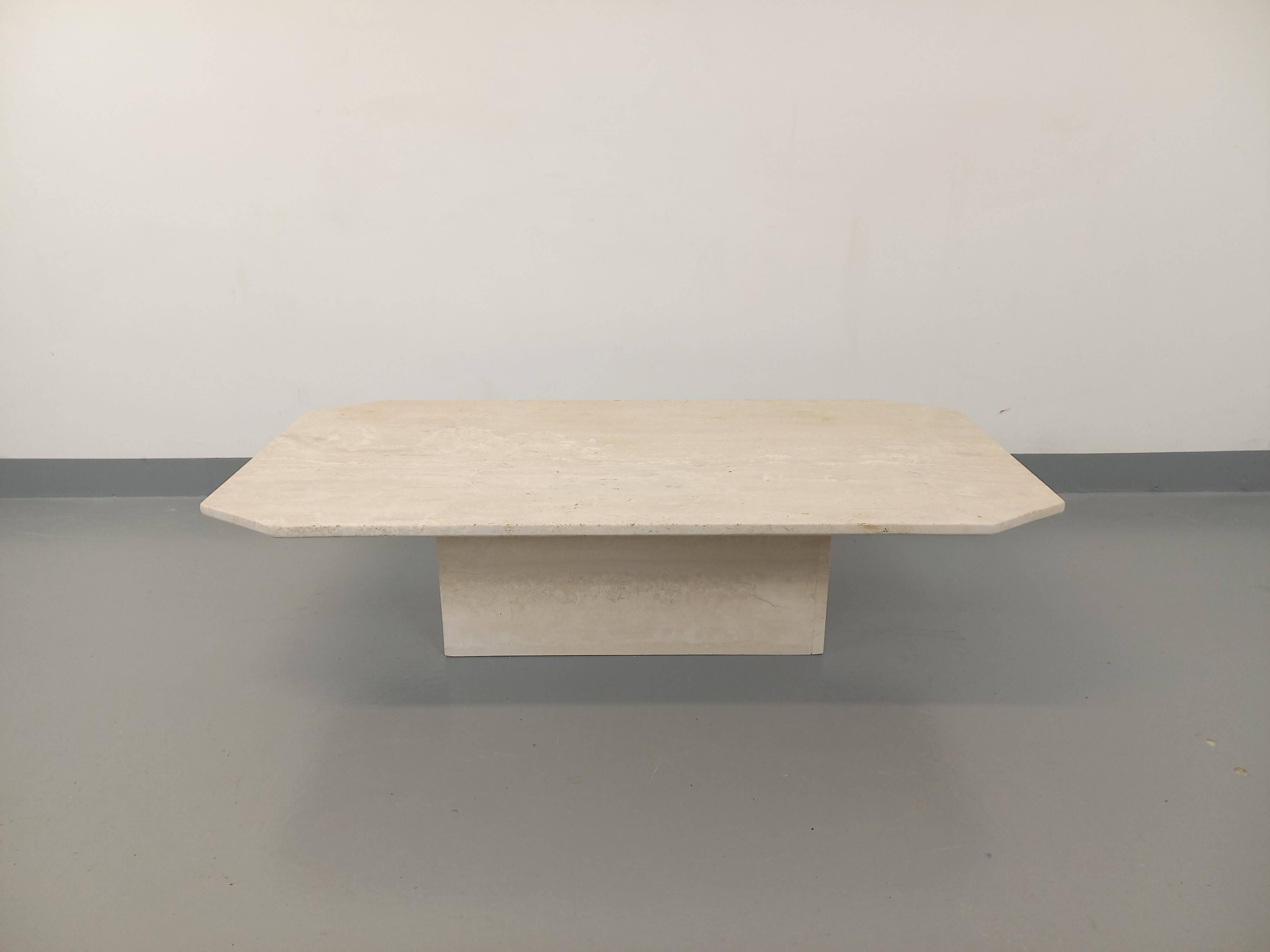Vintage travertine coffee table from the 70s 80s