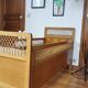 Vintage rattan child bed from the 60s