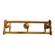 Wall coat rack with 3 hooks turned wood 1900