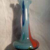 Ancien vase en pâte de verre soufflé bouche de la verrerie de clairey (88)