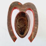 African Mask from Mali lacquered in red Exceptional piece