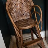 Rattan high chair
