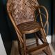 Chaise haute en rotin