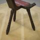 Paire de tabourets tripodes brutalistes en pin 1950’s