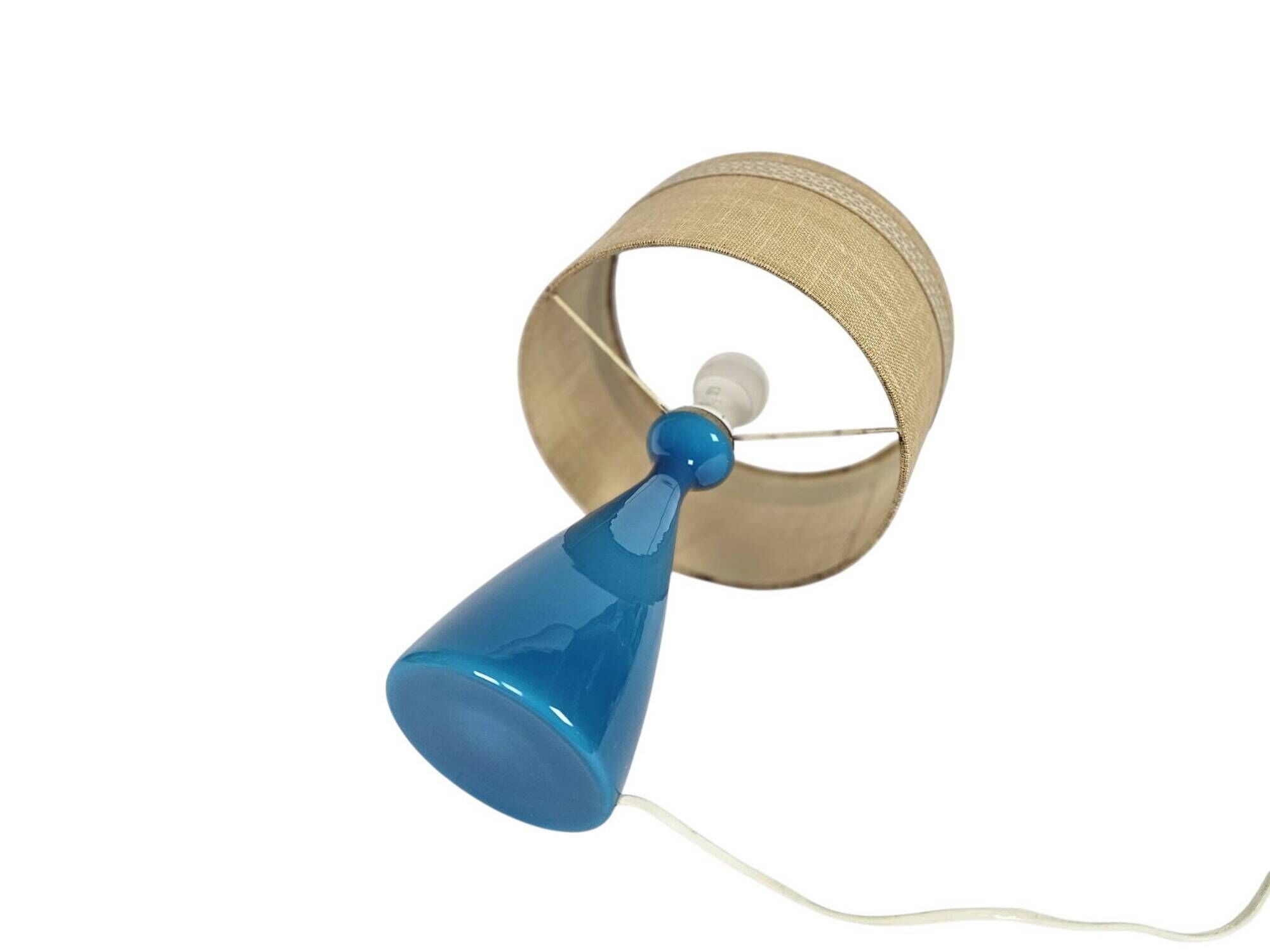 Kastrup Holmegaard - Jacob Bang - table lamp - Denmark - blue - 1960s