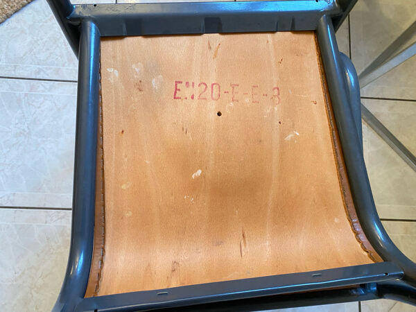 2 chaises d’école adulte mullca 510 design vintage années 60 originale