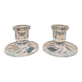 Pair of crystal candlesticks