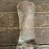Vintage 1970s Moulded Glass Vase Made in Germany
