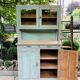 Parisian buffet patine celadon green and bluish grey