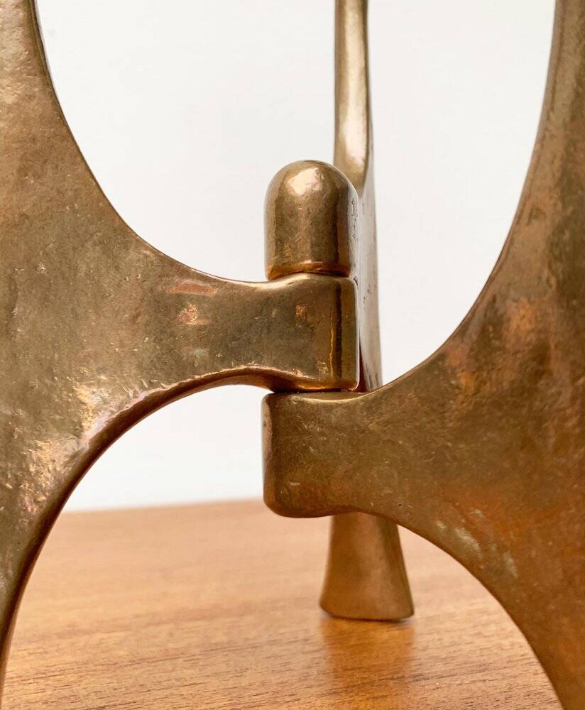 Mid-Century Brutalist Candleholder from Harjes, Germany, 1960s