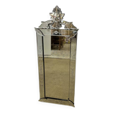 Venetian mirror with floral decoration pediment