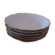 6 hollow plates of fine porcelain by Ph. Deshoulières