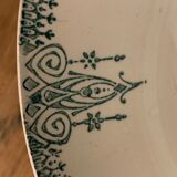 10 dessert plates and Art Deco green Saint Amand serving dish