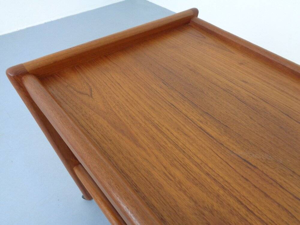 Teak Bar Cart by Holger Georg Jensen for Kubus, Denmark, 1960s