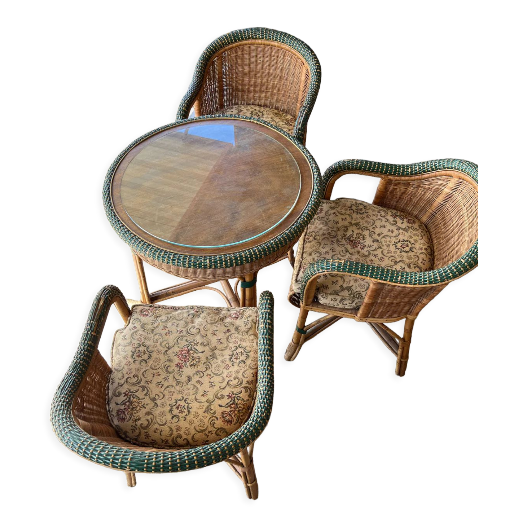 Bamboo and rattan lounge