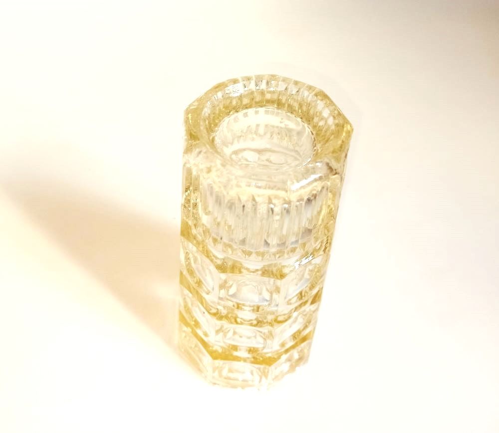 Pressed molded glass vase 50s Height 25 cm