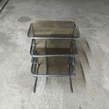 3 vintage nesting tables 70'S