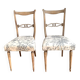 Pair of antique chairs, floral fabric