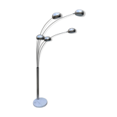 Lily of the valley floor lamp with 5 branches, vintage Italian design.