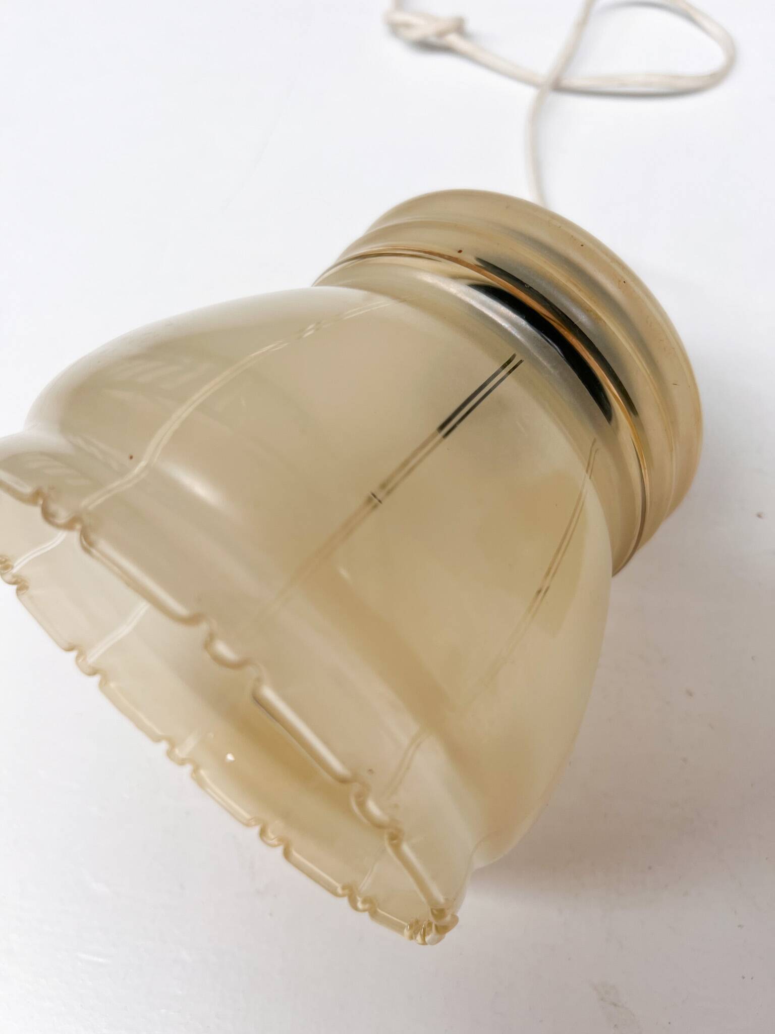 Set of 2 vintage beige ceiling lamps, 1960s
