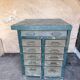 Metal workshop and military furniture with 11 drawers, 1950.