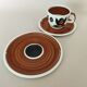 6 cups and cake plates Kimono Boch La Louvière