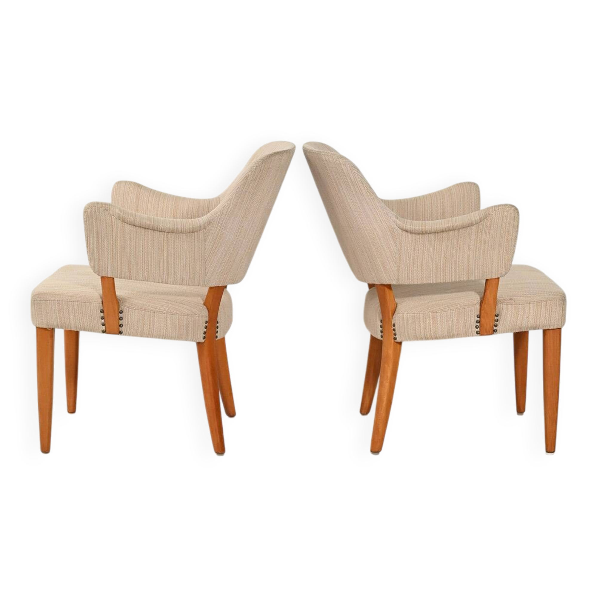 Pair of Swedish “Lata Greven” armchairs by Carl Malmsten