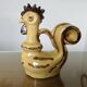 Ceramic candlestick "the rooster" from Périgourdine pottery, 1960