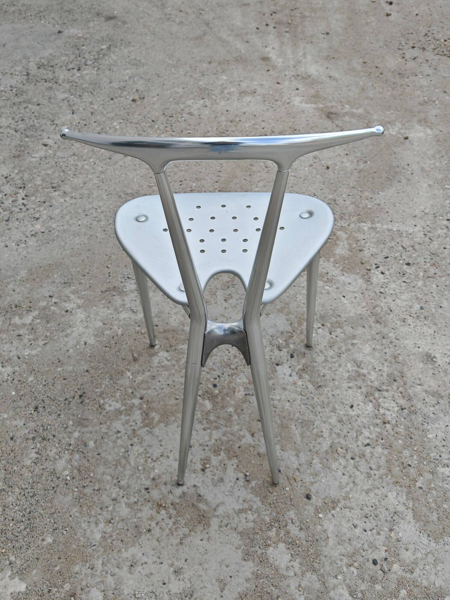 Postmodern pair of "Hole" accent chairs by Carlo Bartoli for Ycami 1993.