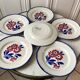 Set of 6 dessert plates gien model "cancale" 40s