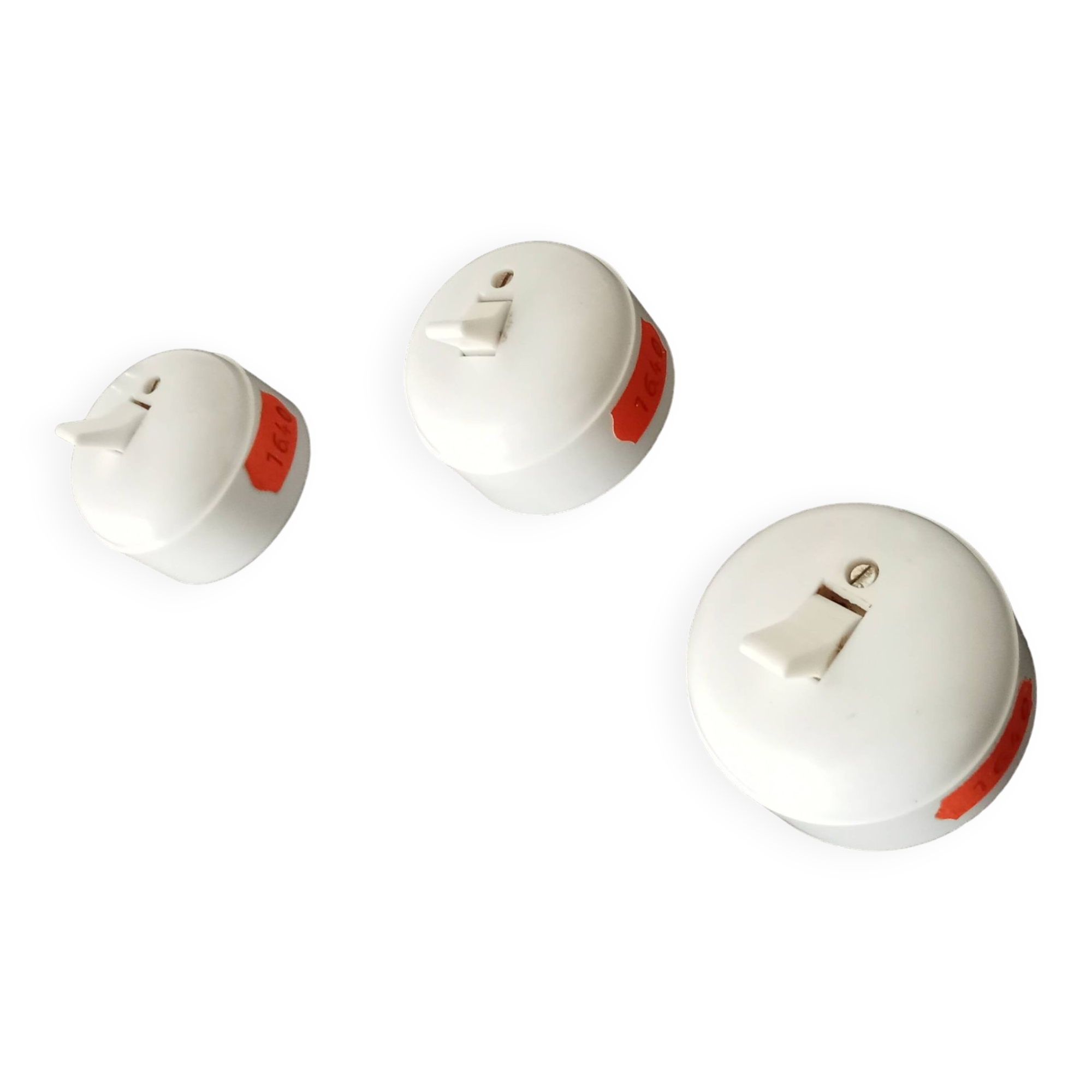 Set of 3 vintage Legrand two-way switches from the 70s/80s
