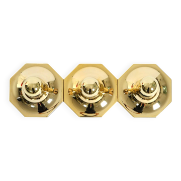 Set of three 1970s wall or ceiling lamps by Motoko Ishii for Staff Leuchten