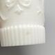 Pair of small antique white opaline fairground vases, vintage, french