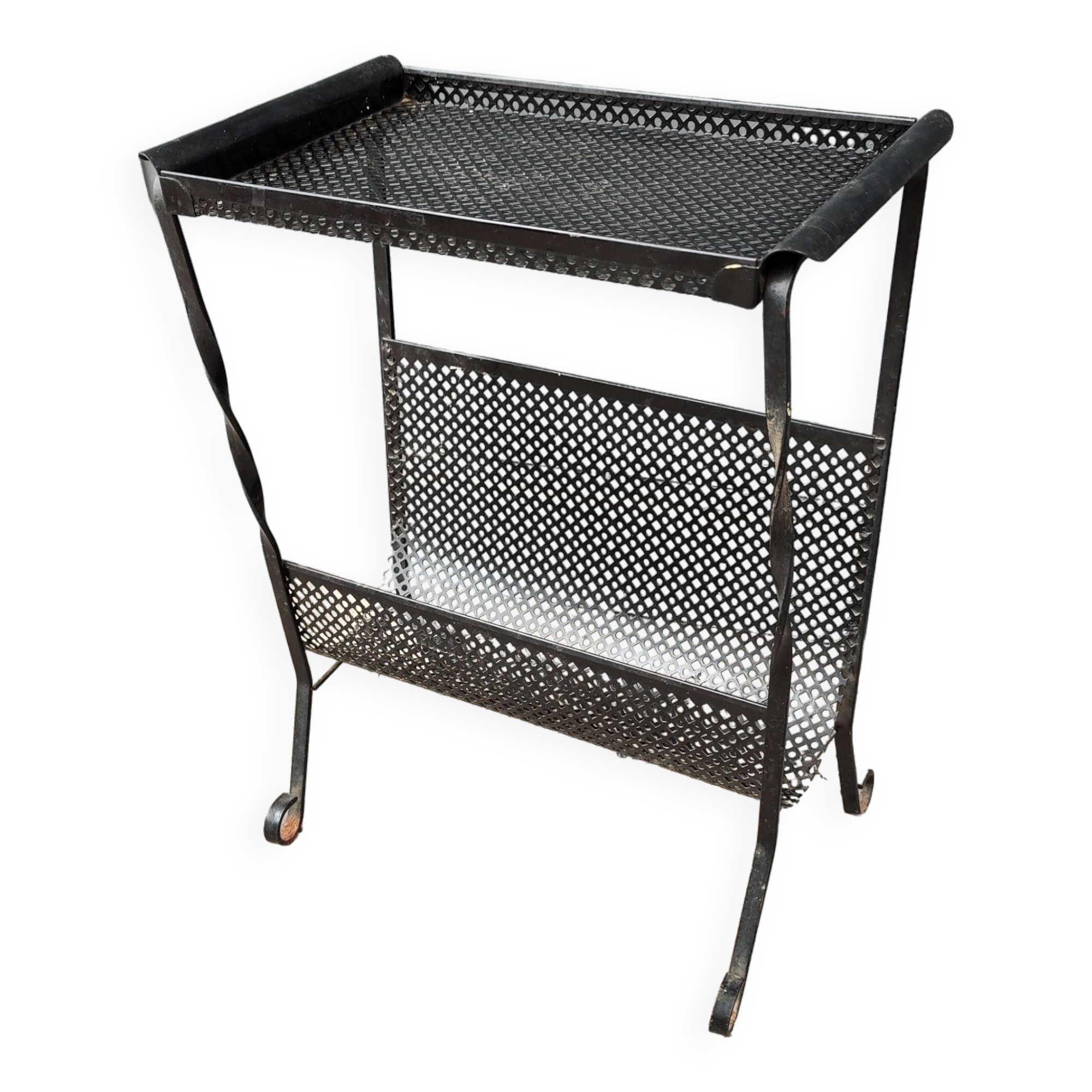 Old Mategot metal magazine rack