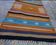 Tapis kilim orange bleu blanc fait à la main, 120x65cm