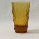 5 vintage amber glass shot glasses