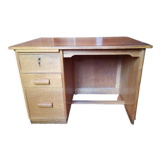 Bureau en bois des années 1950 type administration