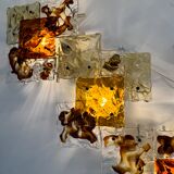 Modernist Venini Patchwork Hand Blown Panel by Toni Zuccheri from 70s