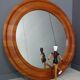 Miroir rond en teck par Hadsten Danemark 74cm
