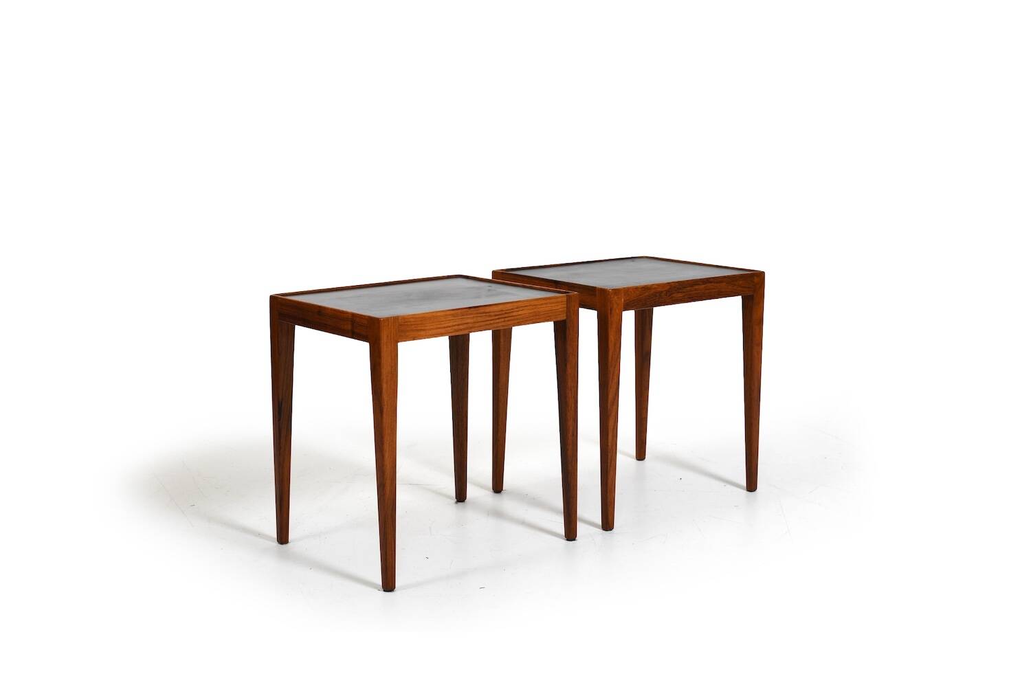 Pair of Danish Side Tables with Formica Tops