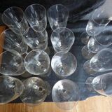 Set of 16 crystal glasses including 12 crystal glasses.