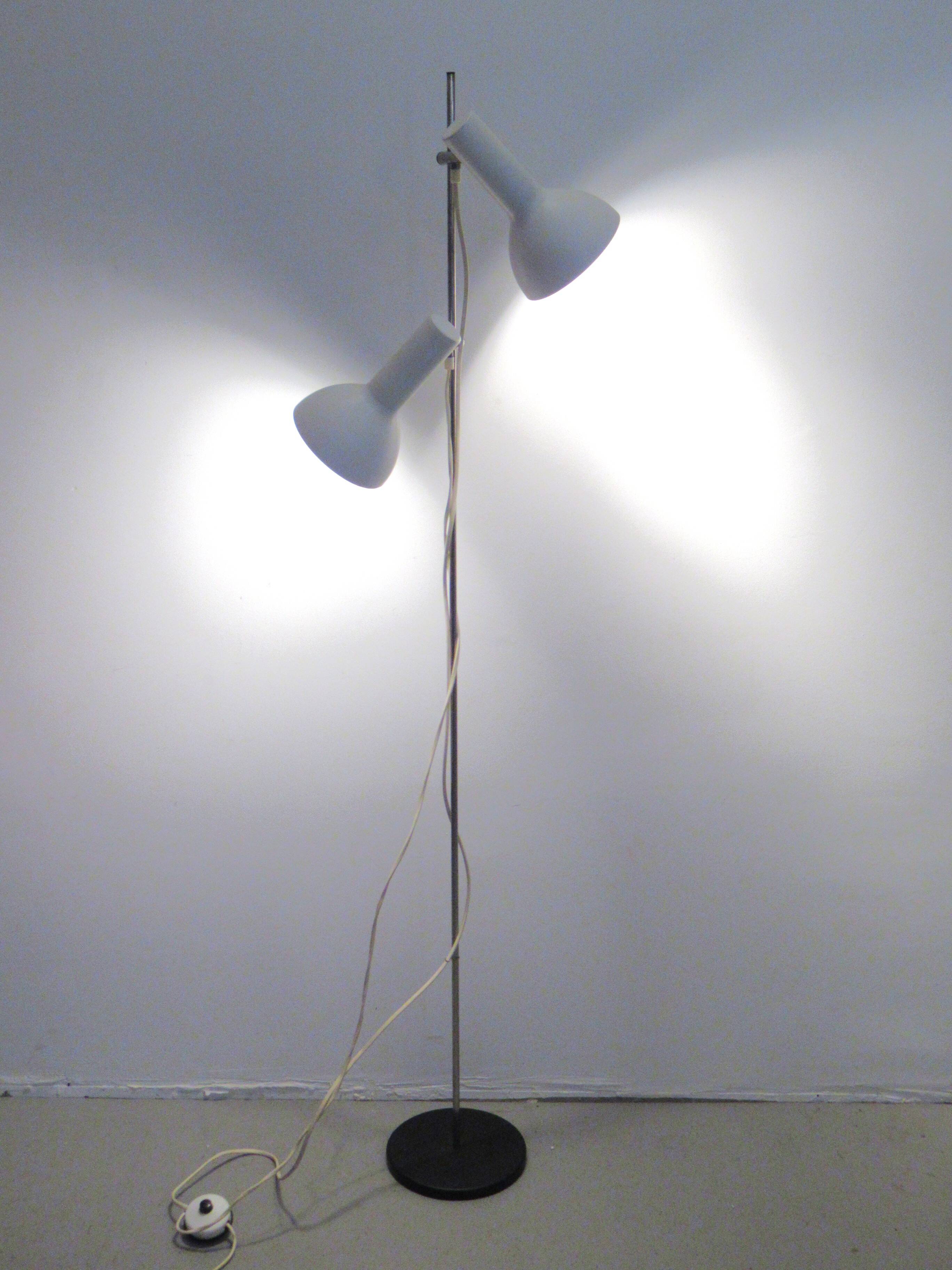 1960s Scandinavian floor lamp with 2 spots
