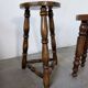 Pair of antique stools with turned legs.
