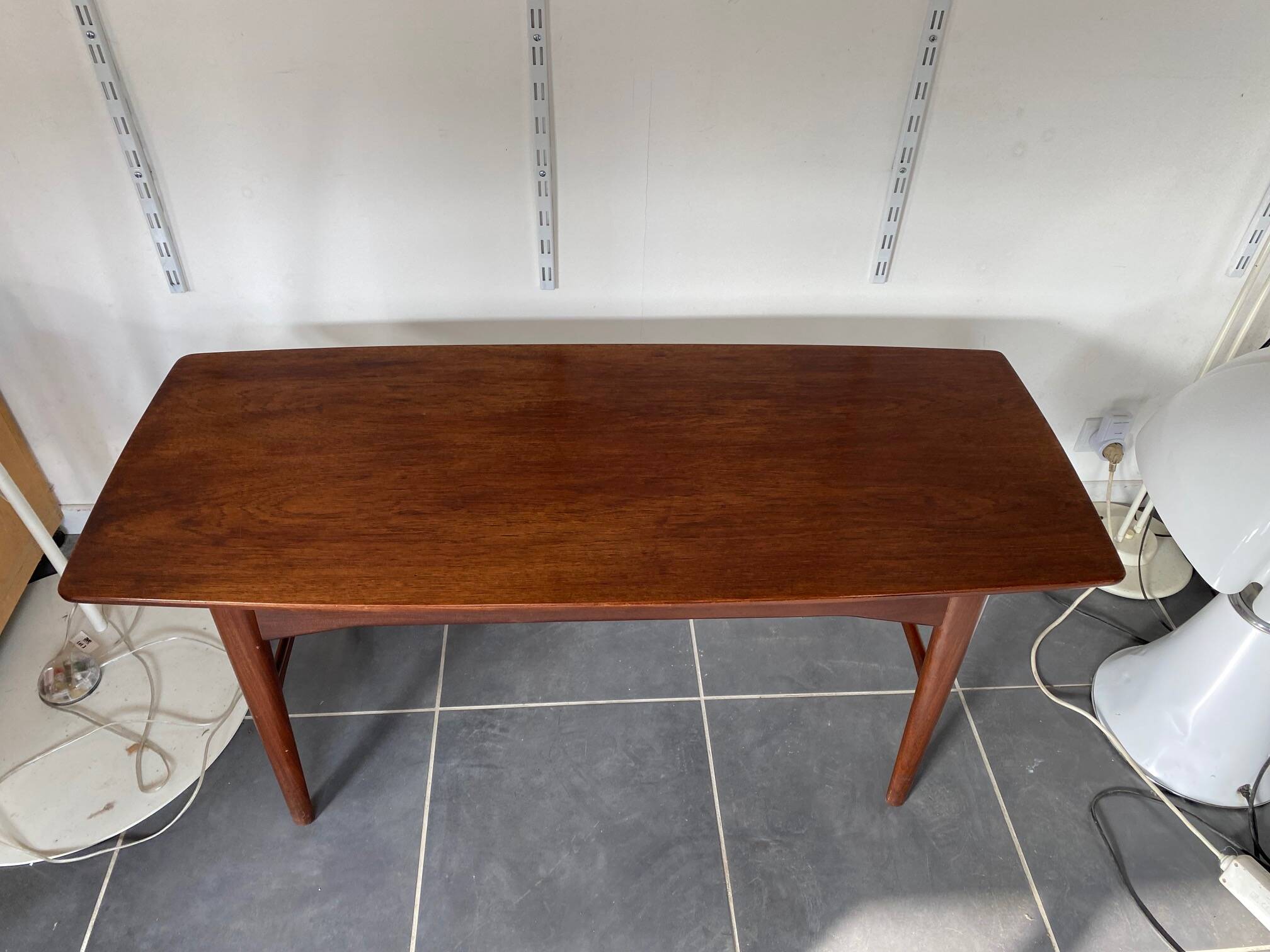 Convertible coffee table by Niels Bach extendable and liftable Scandinavian Danish vintage teak an60