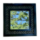 Superbe miroir contemporain métal et céramique géométrique