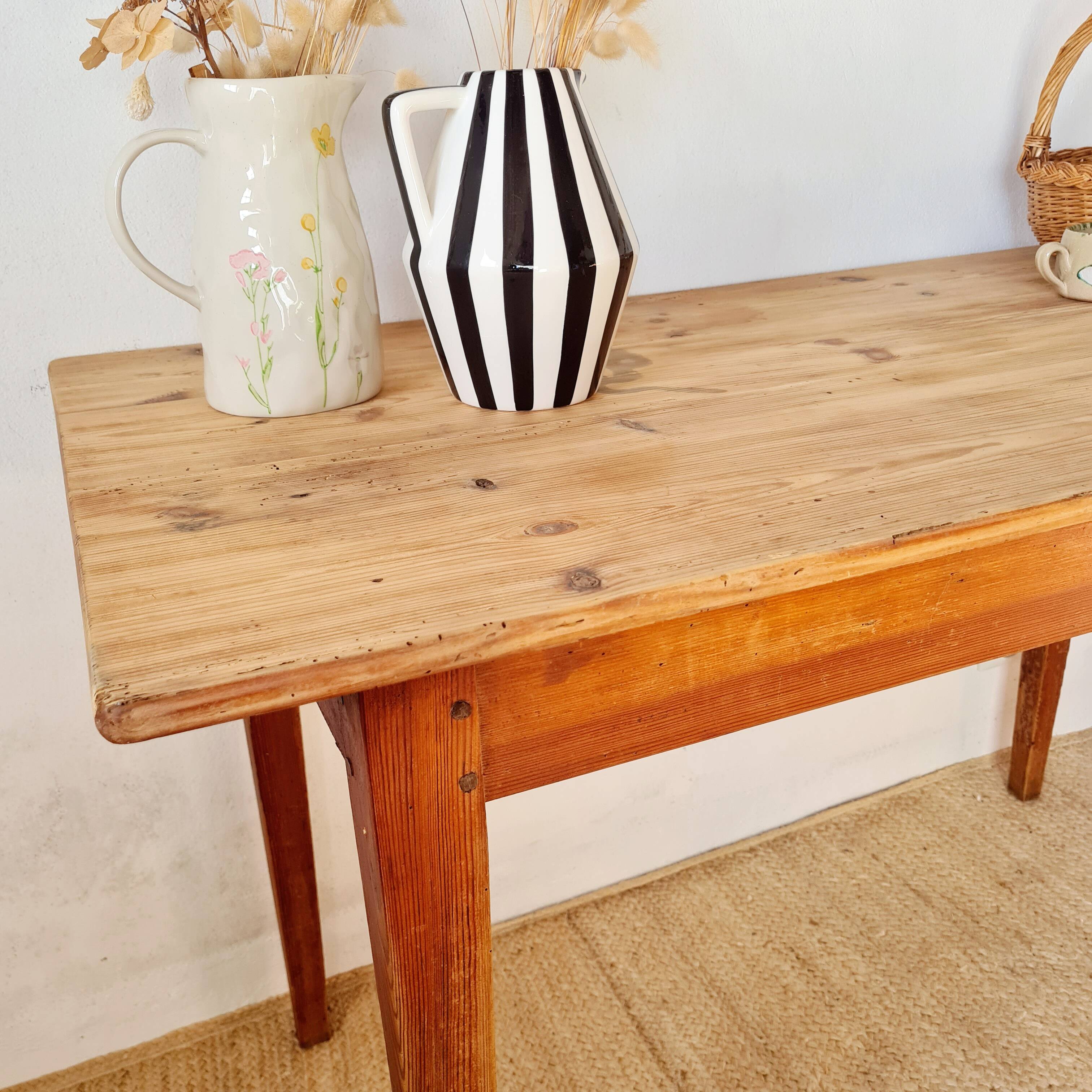 Antique farmhouse table L