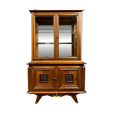 magnificent Art Deco period bookcase in light walnut circa 1930-1940