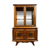 magnificent Art Deco period bookcase in light walnut circa 1930-1940