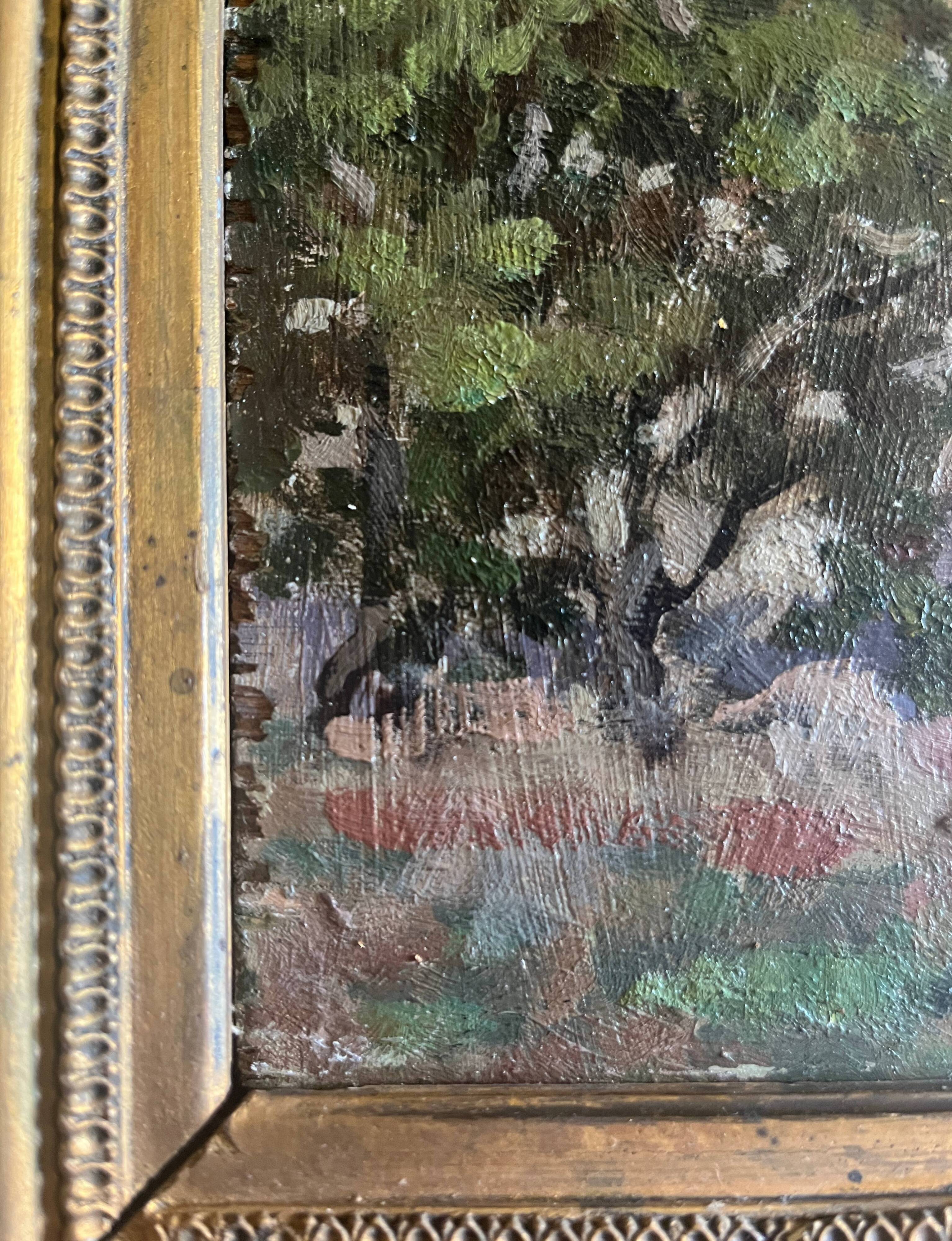 HSP painting "Orientalist Pastoral" signed Eugénie Clarac (1886/1960) Algiers