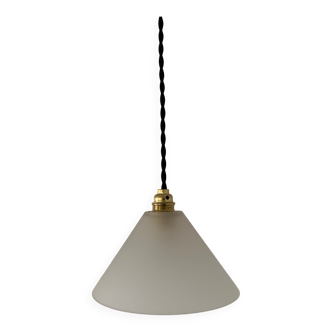 Vintage frosted glass pendant lamp